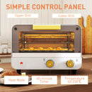 HOMCOM Small Toaster Oven, 12L Mini Countertop Oven With Glass Door, White