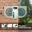 Outsunny Retractable Hose Reel Wall Mounted with Lock, Grey