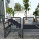 Outsunny 4 PCs Garden Set w/ 5-Level Recline Corner Conversation Sofa Set