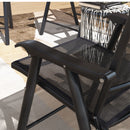 Outsunny 4-PCS Garden Armchairs Outdoor Patio Folding Furniture Black