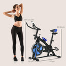 SPORTNOW Indoor Exercise Bike Stationary Bike for Home Gym Workout, Blue