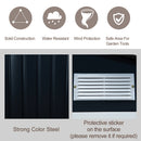 Outsunny Lockable Garden Shed Large Patio Roofed Tool Metal Storage Building Foundation Sheds Box Outdoor Furniture, 7ft x 4ft, Dark Grey