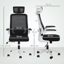 HOMCOM Executive Mesh Office Chair with Headrest, Lumbar Support, Grey