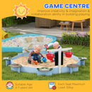 Outsunny Kids Sandbox, Outdoor Playset, for Ages 3-7 Years - Blue