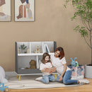 HOMCOM Kids Storage Shelf with 5 Compartments, Anti-Tip Device, Grey