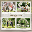 Outsunny 222cm Gold Tone Wedding Arch Round Backdrop Stand for Birthday Party
