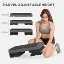 SPORTNOW Aerobic Step, 10.5/15.5/20.5cm Exercise Stepper for Home