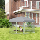 PawHut Outdoor Dog Kennel w/ Water-Resistant UV-Resistant Roof 2.1 x 1.85 x 1.5m