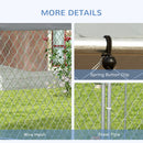 PawHut Outdoor Dog Kennel w/ Water-Resistant UV-Resistant Roof 2.1 x 1.85 x 1.5m