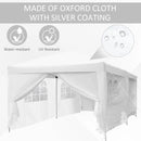 Outsunny Gazebo 3m x 6m - White Garden Shelter