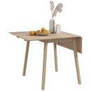Extendable Kitchen Table for 2-4, Folding Drop Leaf Dining Table for Small Space