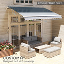 Outsunny Replacement Canopy for 3 x 2.5 m Awning (Fabric Only)
