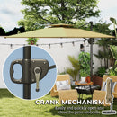 Outsunny Garden Cantilever Parasol w/ Weighted Base Tilt Crank