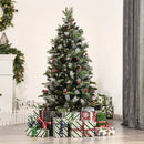 HOMCOM Christmas Time 5FT Artificial Snow Dipped Christmas Tree