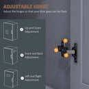 HOMCOM Kitchen Cupboard Storage Cabinet With Adjustable Shelves, Grey