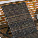 Outsunny 2 Pieces Rattan Sun Loungers w/ Padded Cushion for Poolside Cream White
