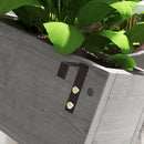 Outsunny Wooden Garden Planters with Trellis Wall-mounted Raised Garden Bed