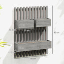 Outsunny Wooden Garden Planters with Trellis Wall-mounted Raised Garden Bed