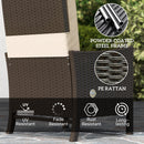 Outsunny 5 PCS Rattan Garden Furniture Set w/ Cushions
