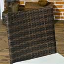 Outsunny 2 PCs Rattan Garden Chairs with Cushion, Wicker Dining Chairs, Brown