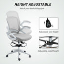 Vinsetto Mesh Office Stool, 60° Swivel Height Adjustable Chair