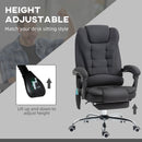 Vinsetto Heated Vibration Massage Office Chair With Footrest,Black