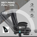 Vinsetto Heated Vibration Massage Office Chair With Footrest,Black