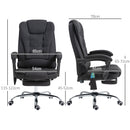 Vinsetto Heated Vibration Massage Office Chair With Footrest,Black