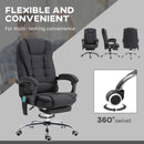 Vinsetto Heated Vibration Massage Office Chair With Footrest,Black