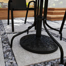 Outsunny 12kg Garden Parasol Base, Round Resin Garden Umbrella Base, Black