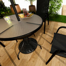 Outsunny 12kg Garden Parasol Base, Round Resin Garden Umbrella Base, Black