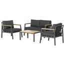 Outsunny Garden Sofa Set 4 Piece with Cushions - Grey