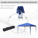 Outsunny   Pop Up Gazebo 3m x 3m -  Blue