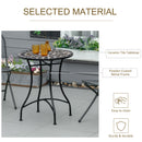 Outsunny 60cm Mosaic Round Bistro Table Outdoor Garden Side Table