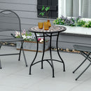 Outsunny 60cm Mosaic Round Bistro Table Outdoor Garden Side Table