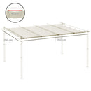 Outsunny Pergola Shade Cover Replacement Canopy for 4 x 3(m) Pergola, Cream