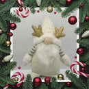 Sitting Santa Gonk With Antlers - Cream