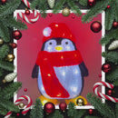 Christmas Sparkle Acrylic Penguin 30cm with 30 White LEDs