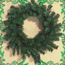 Christmas Sparkle Artificial Wreath 60cm with 30 Warm White LEDs - Green