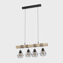 EGLO Townshend Industrial Pendant Light with 4 Bulbs - Black