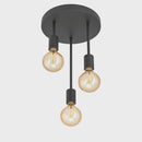 EGLO Wilmcote Ceiling Light with 3 Bulbs - Black