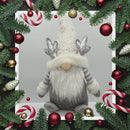 Sitting Santa Gonk With Antlers - White