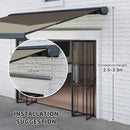 Outsunny 4x3(m) Full Cassette Electric Awning, Aluminium Frame