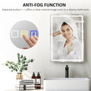 HOMCOM Bathroom Mirror With Bluetooth Clock Lights Demister Pad