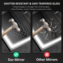 HOMCOM Bathroom Mirror With Bluetooth Clock Lights Demister Pad