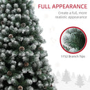 HOMCOM 7ft Artificial Pine Christmas Tree with Pinecones, Steel Base
