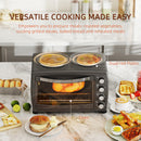 HOMCOM 36L Countertop Toaster Oven With 2 Hot Plates, Grill, Roast, Bake