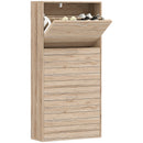 HOMCOM Slim Shoe Storage Cabinet with 3 Flip Drawers for 12 Pair of Shoes