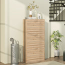 HOMCOM Slim Shoe Storage Cabinet with 3 Flip Drawers for 12 Pair of Shoes