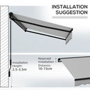 Outsunny 3 x 2m Electric Retractable Awning, Aluminium Frame, Light Grey